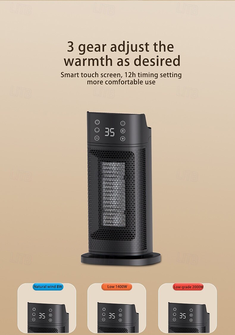elemento riscaldante ptc mini ventilatore portatile riscaldatori per inverno casa telecomando riscaldatore elettrico ventilatore del 2025 a $102.99 –P6