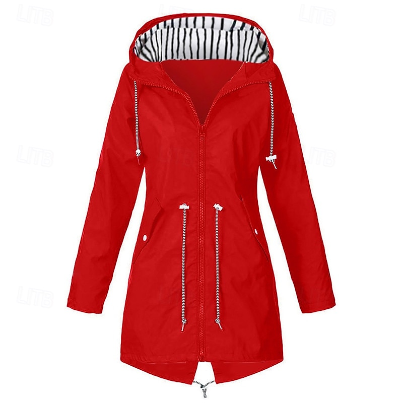 Women's Hiking Jacket Winter Outdoor Waterproof Windproof Multi-Pockets Front Zipper Lightweight Jacket Full Zip Camping / Hiking / Caving Winter Sports Black Yellow Pink Red Dark Navy 2025 - $29.99 –P4