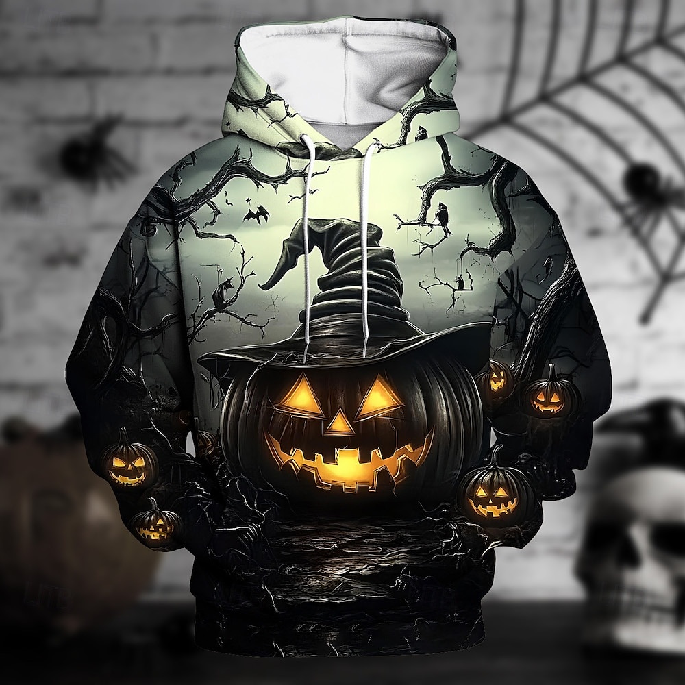Mindszentek napja Tök Kapucnis felsőrész Pullover Mindszentek napja 3D Elülső zseb Grafikus Kompatibilitás Páros Férfi Női Felnőttek Mindszentek napja Farsang Álarcos mulatság 3D nyomtatás Parti 2025 - $29.99 –P2
