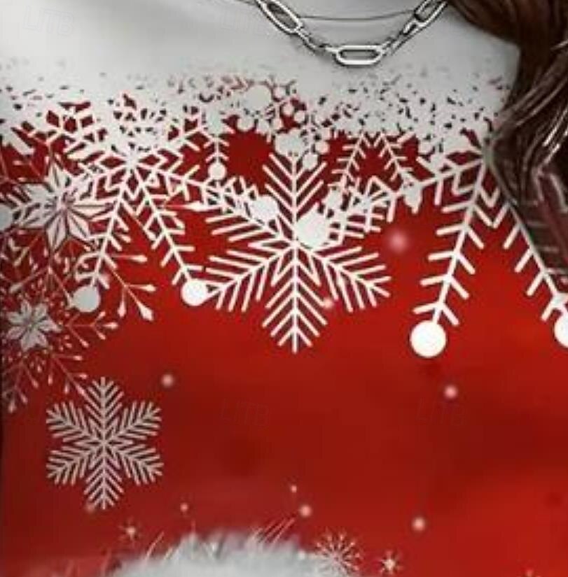 Damen Maxi Kleid Sweatshirt Kleid Casual Kleid Petite Kleid Shift Kleid Elegant Stylisch Weihnachten Urlaub Party Regelmäßige Passform Weihnachtsmann Langarm Rundhals Hellrot Rot Blau Dunkelblau 2025 - $27.99 –P1