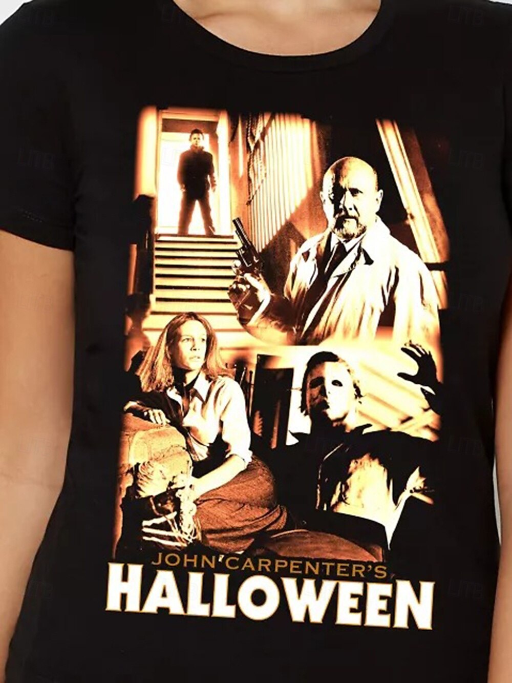 Halloween Michael Myers T-skjorte Trykt mønster Graphic Til Par Herre Dame Voksne Halloween Karneval Maskerade Varmstempling Fritid / hverdag 2025 - $15.49 –P6