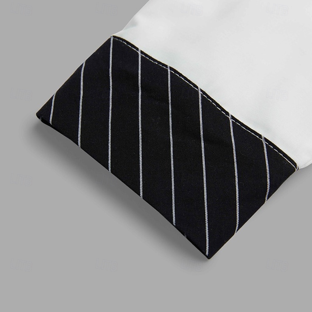 Men's Golf Shirt Pique Polo Shirt Business Casual Turndown Long Sleeve Fashion Basic Solid Color Color Block Patchwork Button Spring & Fall Regular Fit Black White Burgundy Navy Blue Orange Golf 2025 - $20.99 –P2