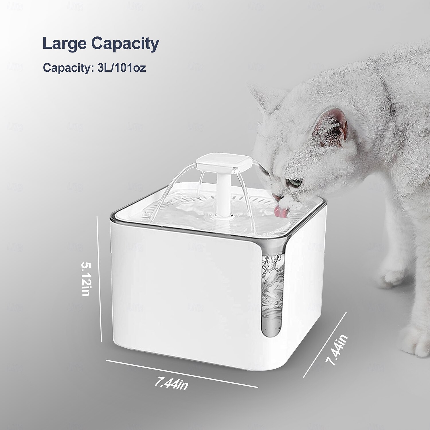 2025年 犬用 猫用 小型ペット用 自動飲用ボウル / 犬猫ボウル 3 L ABS + PC 自動 簡単装着 噴水 ソリッド ブラック ホワイト ボウル&摂食 家 コレクション – $68.99 –P3
