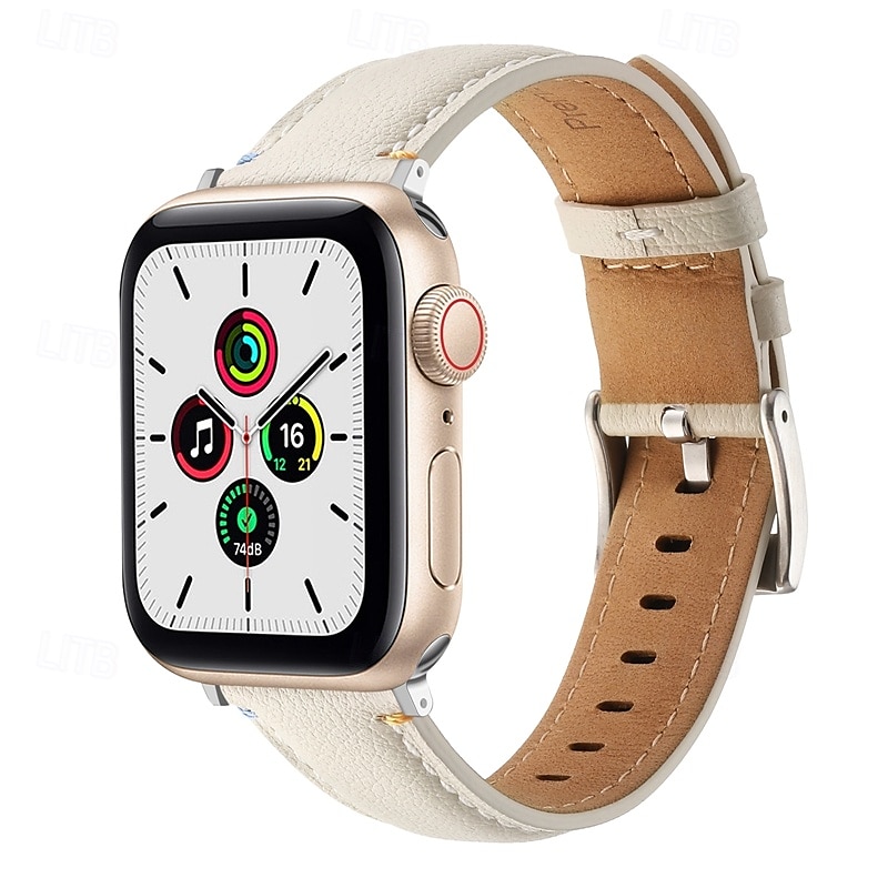 Bőr zenekar Kompatibilis valamivel Apple Watch óraszíj 38mm 40mm 41mm 42mm 44mm 45mm 49mm Fém kapocs Luxus Állítható Valódi bőr Csere óraszíj mert iwatch Ultra 2 Series 9 8 7 SE 6 5 4 3 2 1 2025 - $14.99 –P12