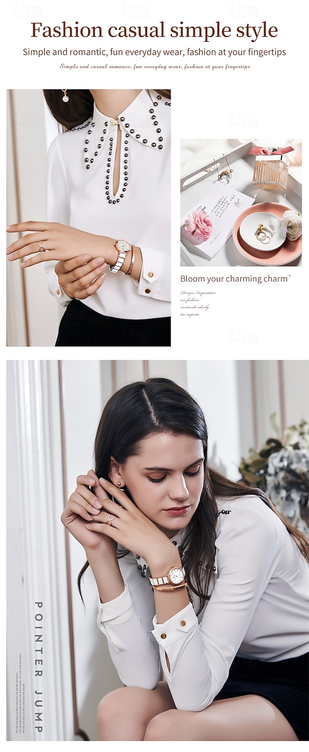New Olevs Olevs Brand Fashion Trend Ceramic Strap Mother's Day Gift for Women'S Watches Simple Waterproof Life Travel Leisure Sports Diamonds Wristwatch 2026 - $34.99 –P9