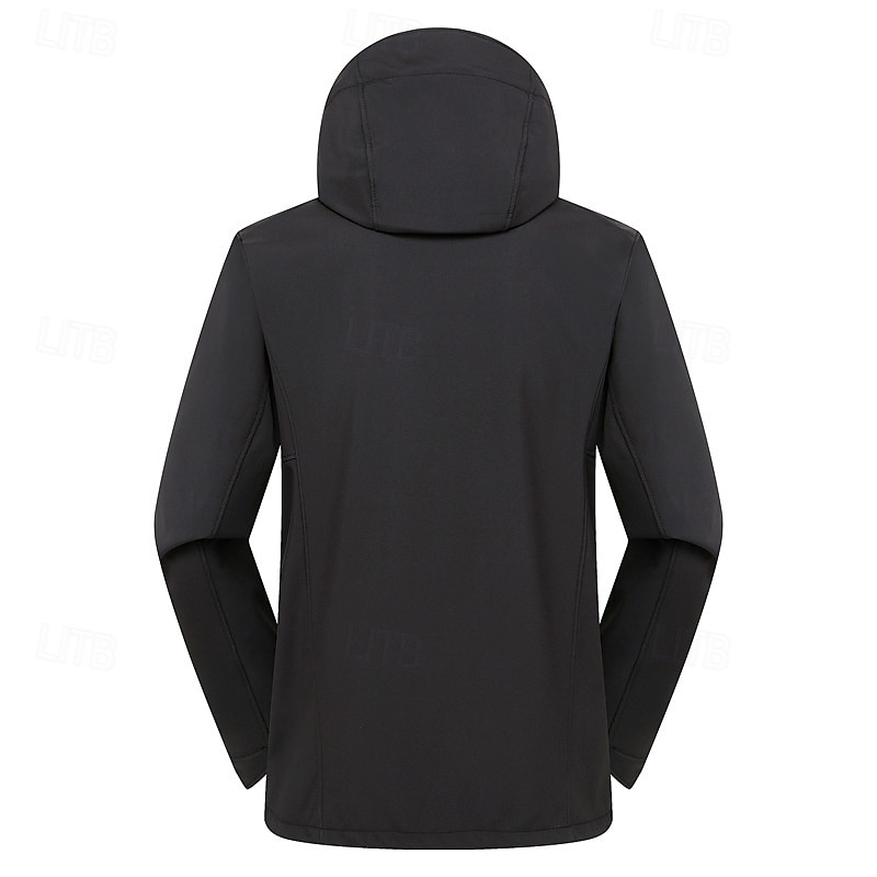 Men's Hiking Fleece Jacket Winter Outdoor Patchwork Thermal Warm Fleece Lining Waterproof Windproof Fleece Jackets Full Zip Climbing Camping / Hiking / Caving Traveling Dark Grey Black White Navy Blue 2025 - $70.99 –P5