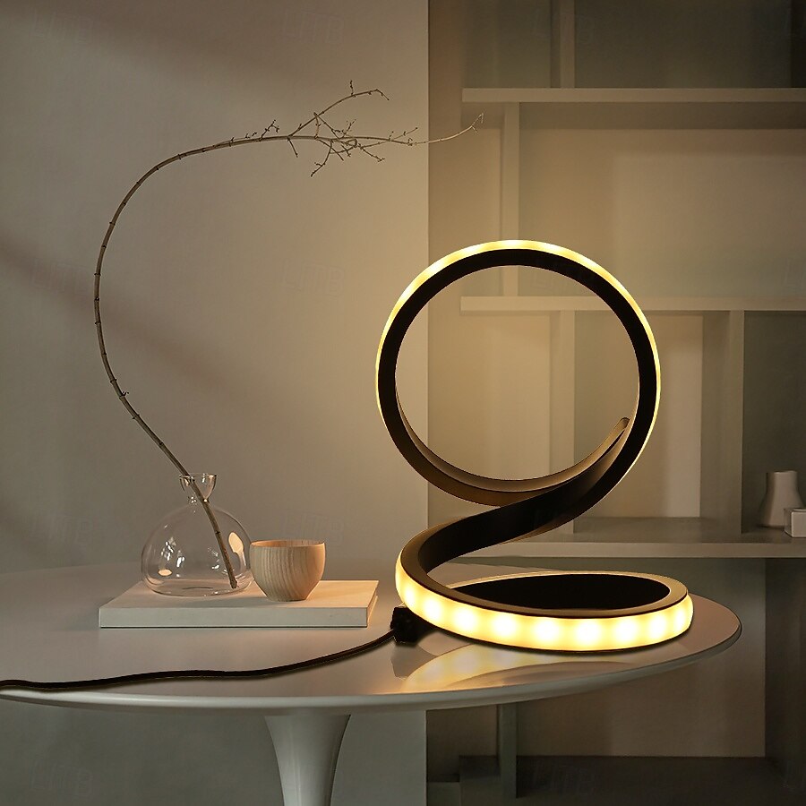 1pc Nordic Simple Spiral Table Lamp, Bedroom Bedside Eye Protection, Dimmable USB Powered LED Decorative Lamp for Home Living Room Bedroom 2025 - $53.99 –P8