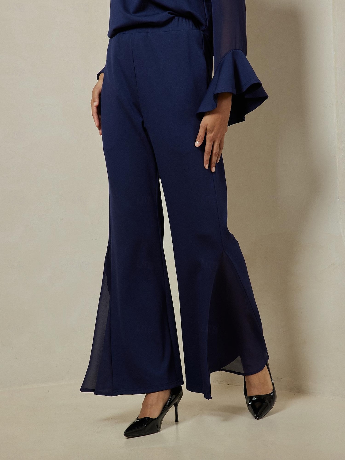 Femmes Longueur complète Coton Élastique Élégant Mariage Décontracté Quotidien bleu marine Printemps & Automne XS S M de 2025 ? $64.99 –P5