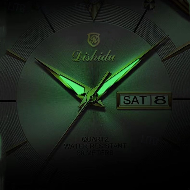 noua tendință de modă pentru bărbați cu calendar dublu ceas cu quartz luminos, simplu, versatil, timp liber, călătorie, sport, ceas pentru bărbați 2025 - $22.99 –P6