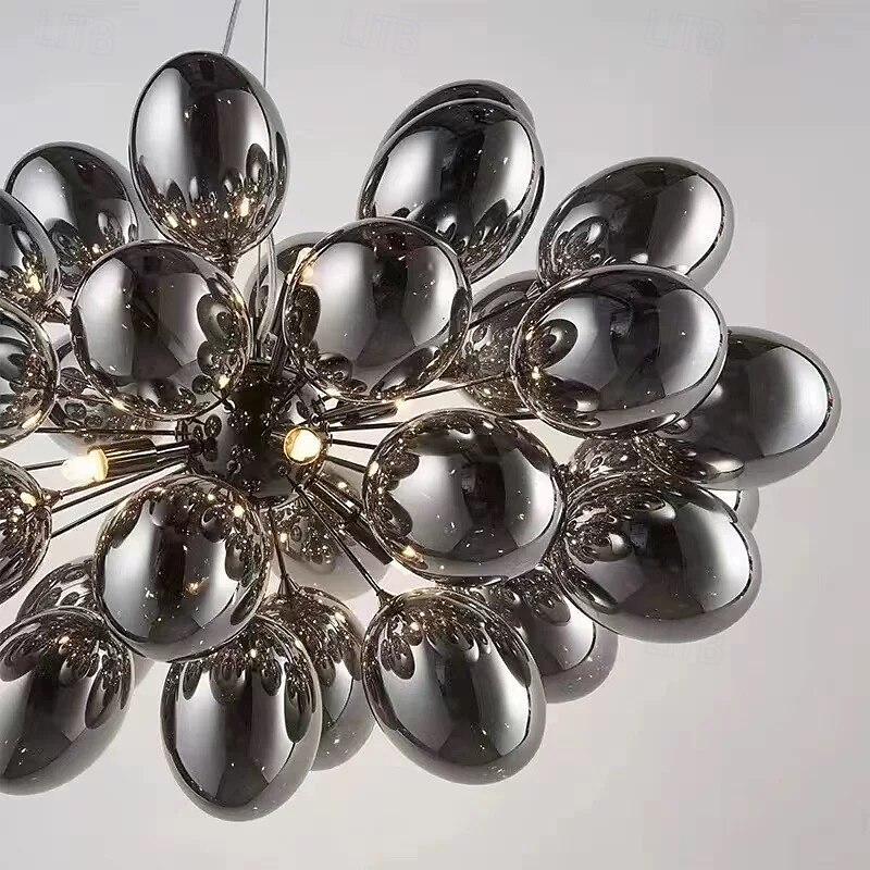 lampada a sospensione a led 60/80cm postmoderno a forma di uva in stile floreale lampadario in vetro sputnik design g9 illuminazione di lusso per la casa soggiorno bar 110-240v del 2025 a $949.99 –P3