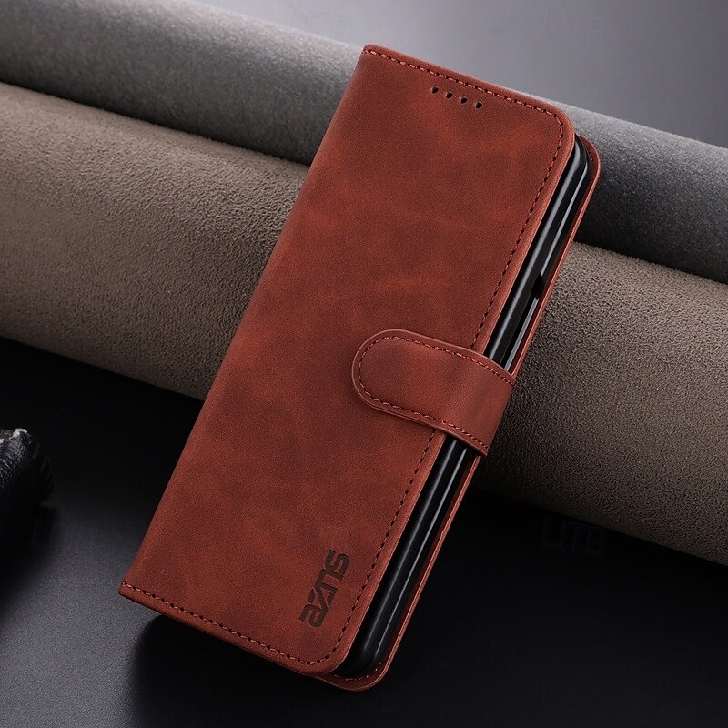 Phone Case For Z Fold 6 Z Fold 4 Z Fold 3 iPhone 16 Pro Max Plus iPhone 15 Pro Max Plus iPhone 14 13 12 11 Pro Max Plus Mini Back Cover with Stand Holder Card Slot Shockproof Retro PU Leather 2025 - $18.99 –P11