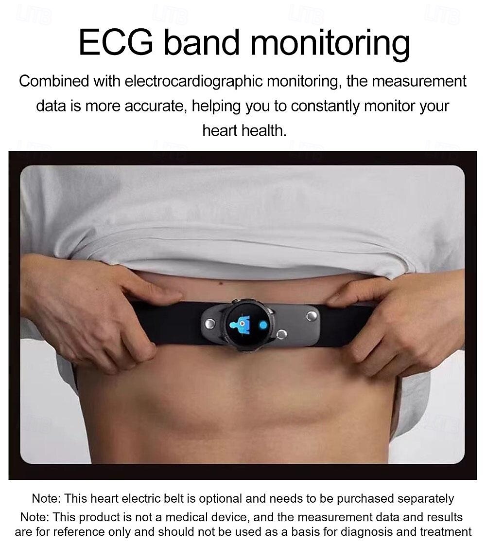 2025年 iMosi TK29 スマートウォッチ 1.43 インチ スマート·ウォッチ ブルートゥース ECG + PPG 温度監視 歩数計 と互換性があります Android iOS 女性 男性 メディアコントロール メッセージ受信通知 カメラコントロール IP68 48mmウォッチケース コレクション – $85.59 –P6