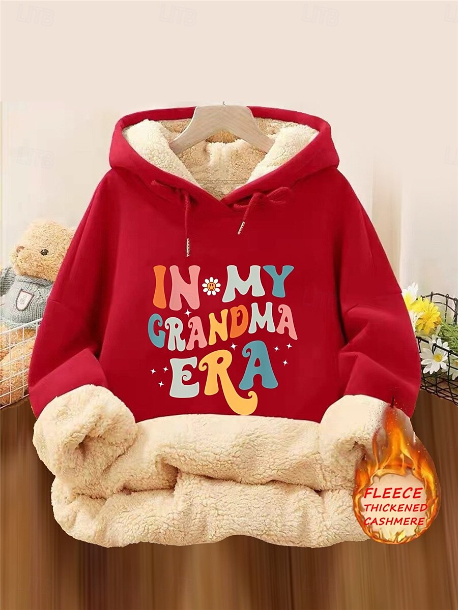 Women's Hoodie Sweatshirt Fleece Letter Street Dailywear Pocket Print Casual Hoodie Long Sleeve Micro-elastic Fall Winter Comfrt Breathable Soft Fabric 2025 - $36.99 –P4