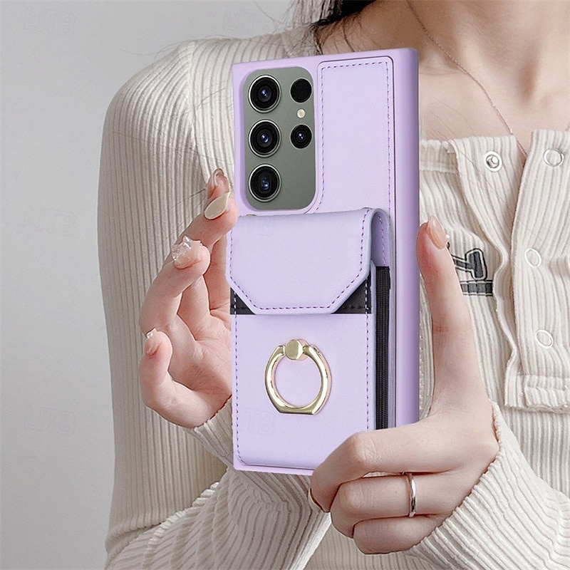 телефон Кейс для Назначение S23 Ultra Plus S22 S21 Плюс Ультра A54 A34 A14 А53 A12 A52 Samsung A13 5G Кошелек для карт Кольца-держатели Разъем для карты Защита от удара Ретро ТПУ Кожа PU 2025 - $17.99 –P10