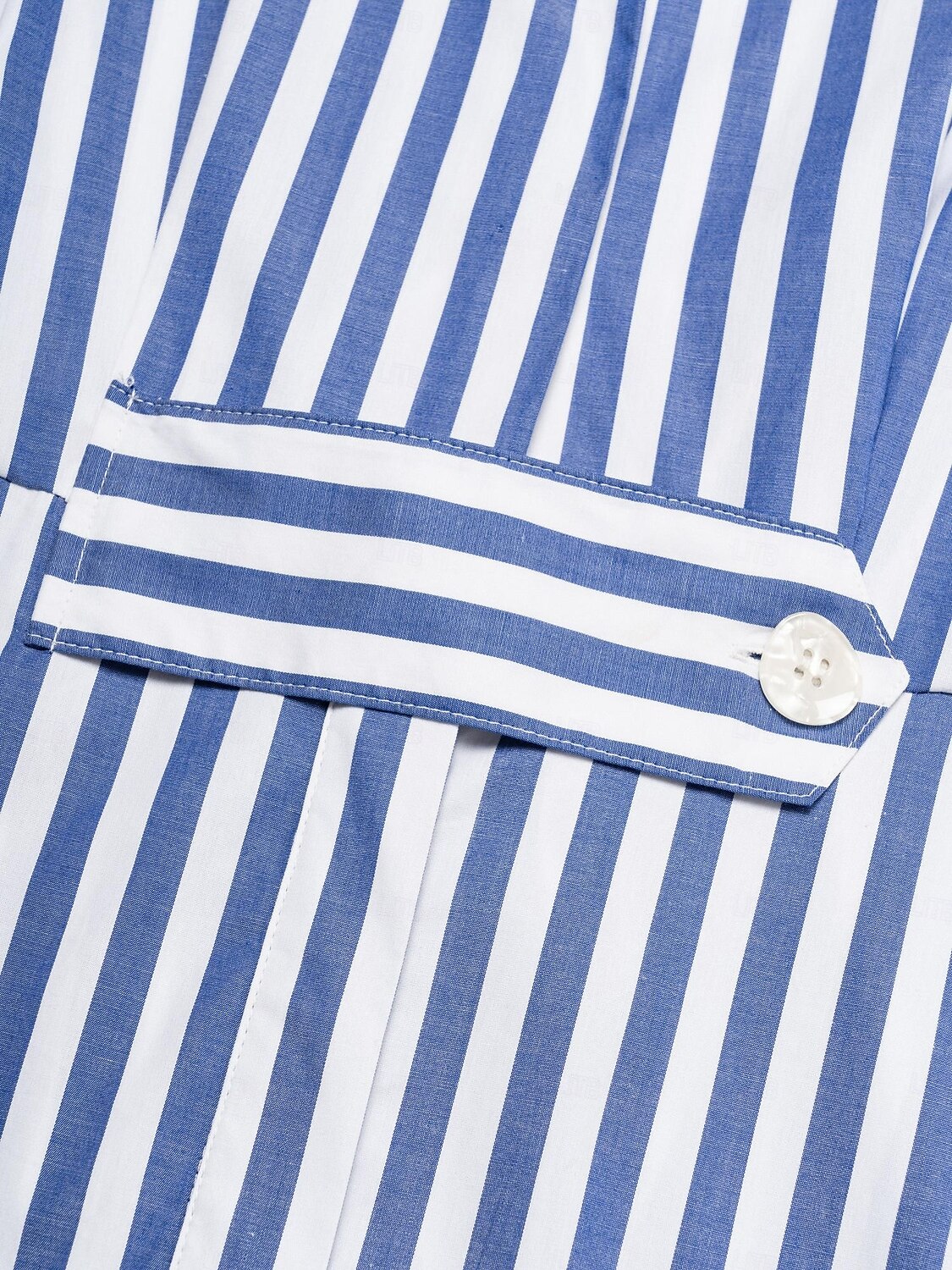 Cotton Stripe Button Up Maxi Shirt Dress 2025 - $73.99 –P11