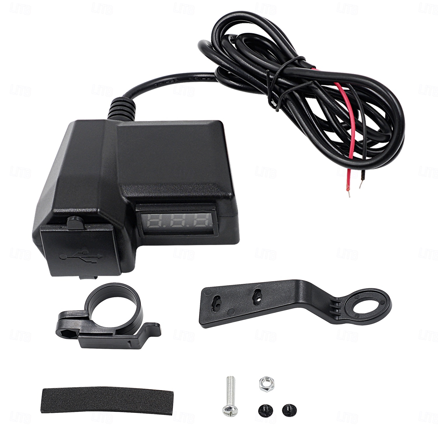 Caricabatterie per cellulare per moto 3.4a dual usb con accendisigari 10-24v con misuratore di tensione accessori di modifica del 2025 a $22.99 –P5