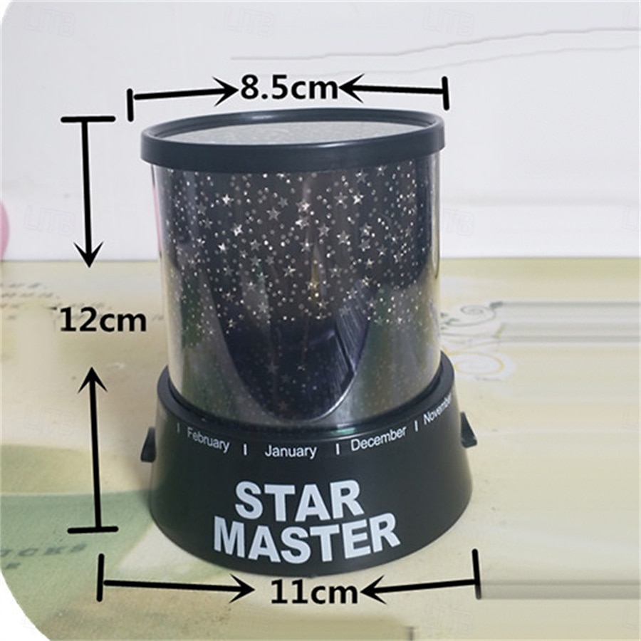 stjernehimmel projeksjonslampe led fargerik nattlys atmosfære romantisk kreativ gave knapp type tørr batteri type batteri levering inkluderer ikke 2025 - $16.99 –P3