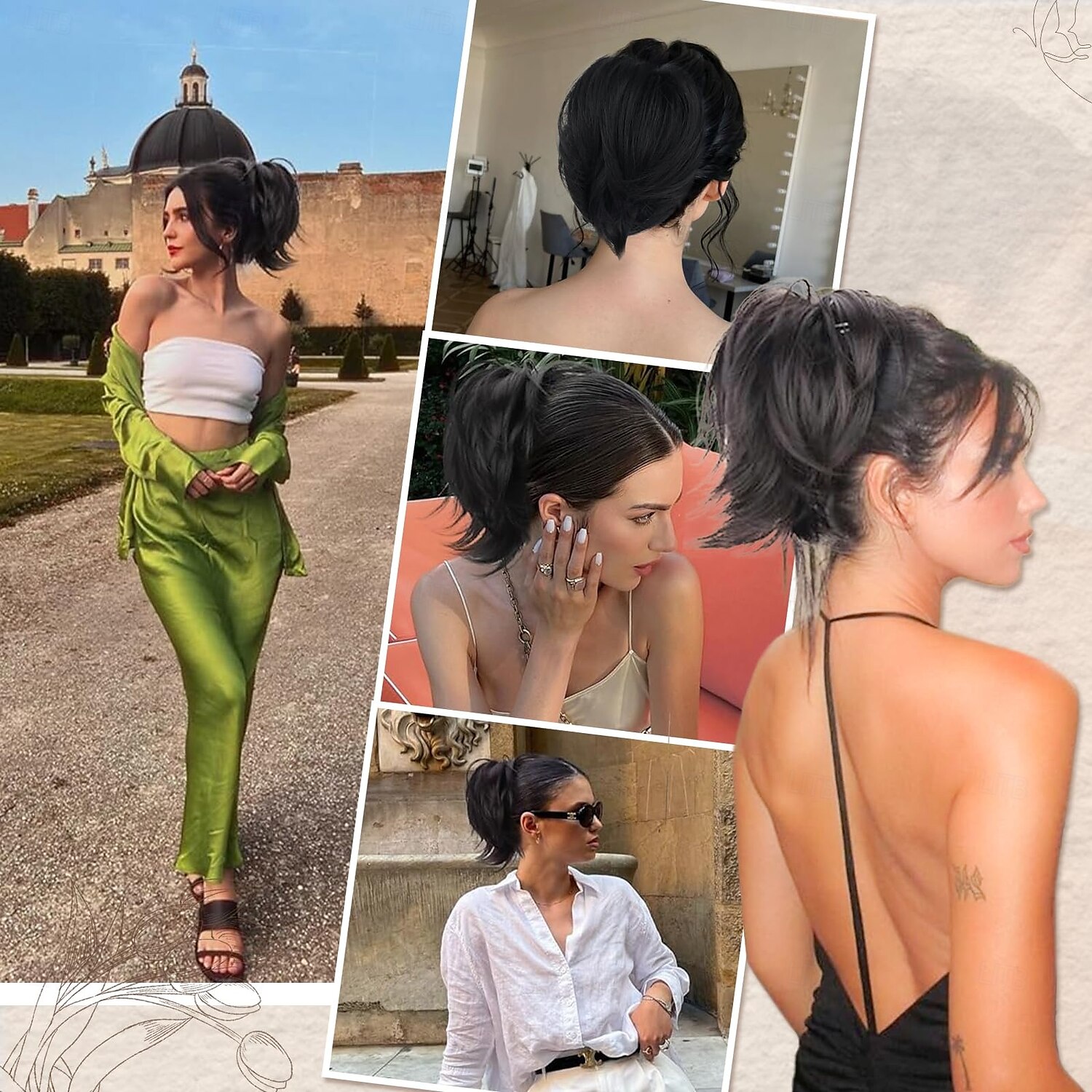 Coques Bolo de cabelo Com Presilha Cabelo Sintético Pedaço de cabelo Alongamento Ondulado Festa Diário Roupa Diária Marrom Escuro Loiro Platina Cinza de 2025 por $7.99 –P4