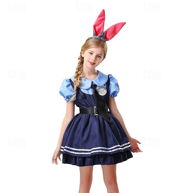 Judy Hopps Vestidos Traje Cosplay Fantasias Cosplay filme for Para Meninas Crianças Baile de Máscaras Festa / Noite de 2025 por $45.99 –P6