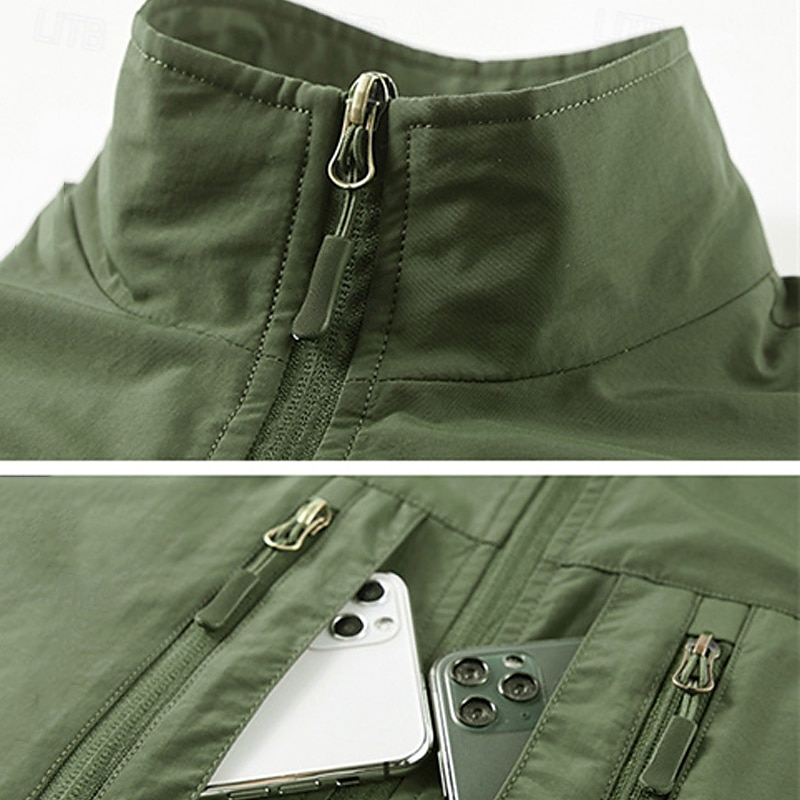 Per uomo Gilet / gilet da escursionismo Senza maniche Gilè Esterno Comodo Inverno Tasche multiple Poliestere Nero Verde militare Rosso Caccia Pesca Scalate del 2025 a $23.19 –P9