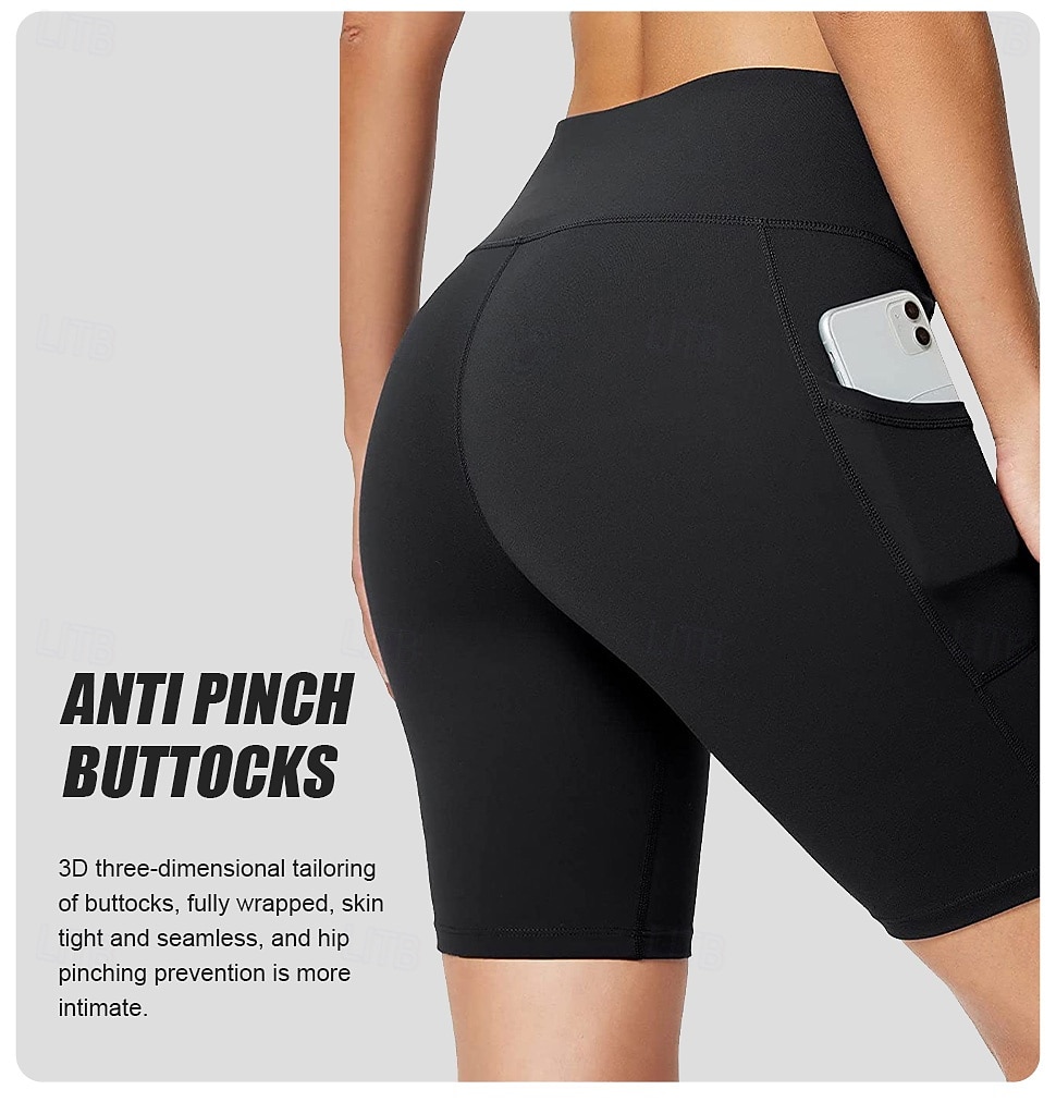 Per donna Pantaloncini da ciclismo Bicicletta Pantaloncini Vestibilità aderente Gli sport Elastico Traspirante Nero Blu scuro Abbigliamento Abbigliamento ciclismo del 2026 a $25.99 –P4