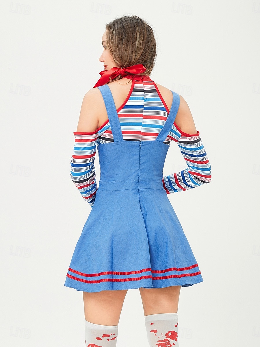 Chucky Scary Doll Dress Costume Group & Family Halloween Costumes Kid's Adults' Women's Girls' Movie / TV Theme Costumes Horror Party Carnival Easy Carnival Costume 2025 - $48.99 –P3