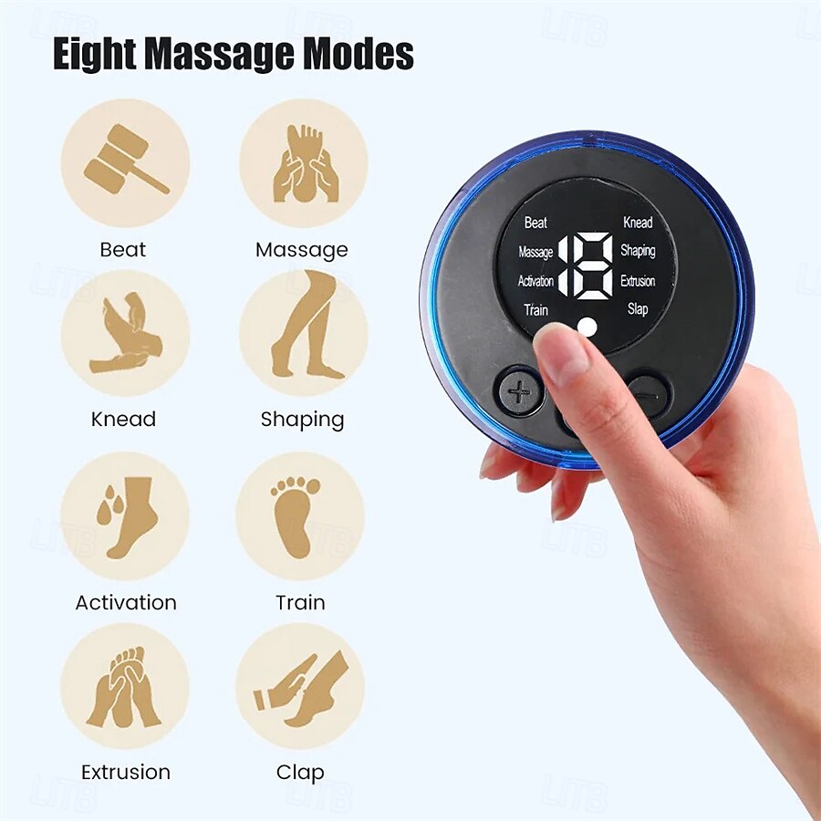 3/6 stuks smart ems nekmassager mini nek- en rugstimulatiemassager draagbare gelpad sticker dun 2025 - $24.99 –P5