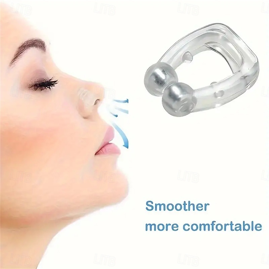 2025年 シリコン製磁気いびき防止いびき防止ノーズクリップ睡眠トレイ睡眠補助具 4個  コレクション – $12.99 –P12