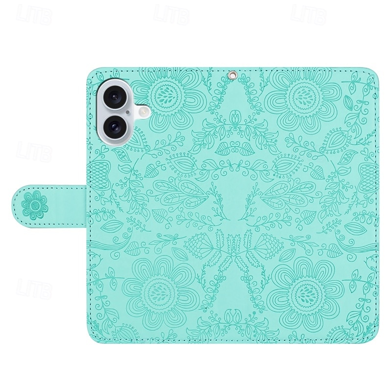 2025年 電話 ケース 用途 iPhone 16 iPhone15 iPhone 14 13 12 11 Pro Max Plus Mini SE ウォレットカードケース リストストラップ付き キックスタンド 暖かい 花 TPU PUレザー コレクション – $16.99 –P19