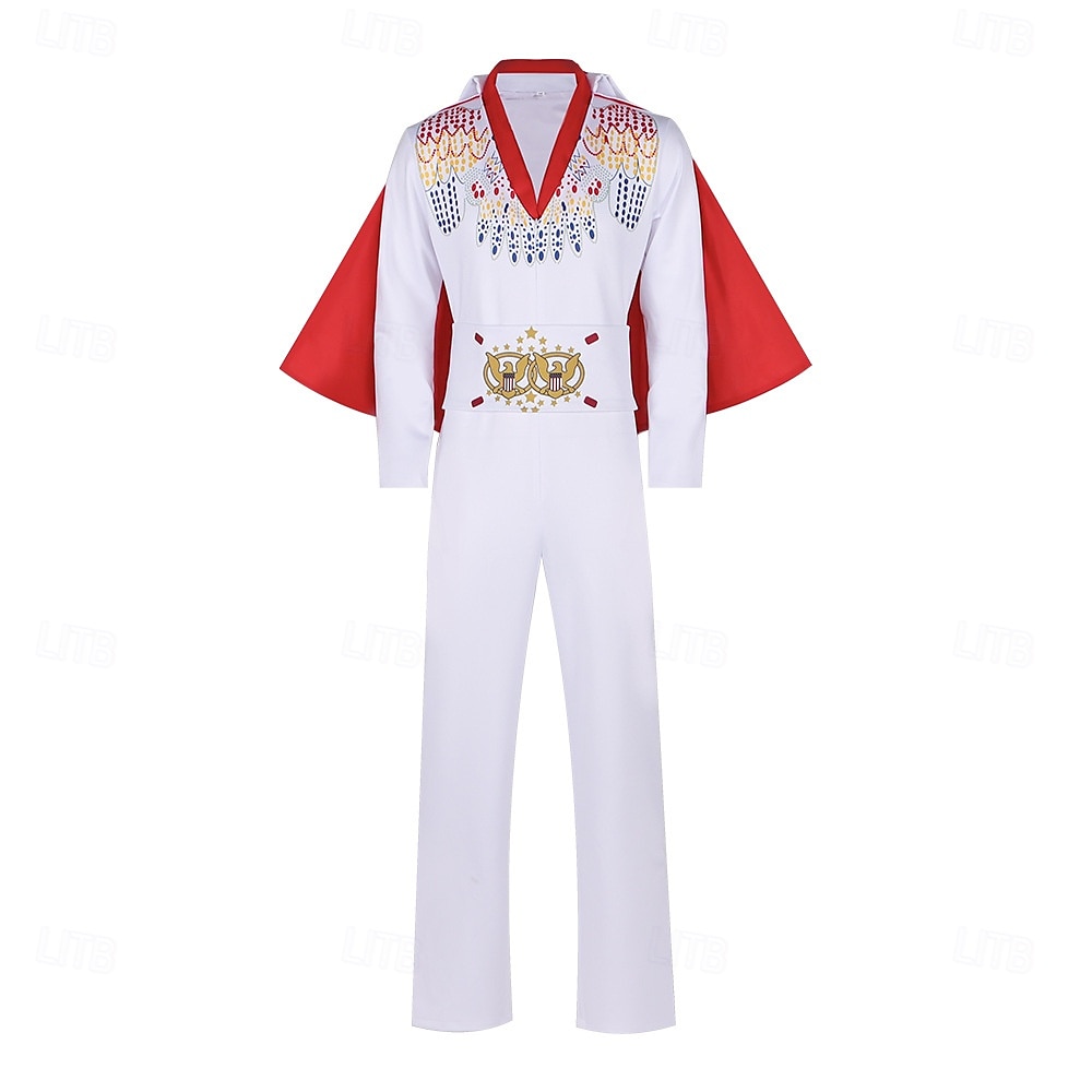 Superstar Jumpsuit Erwachsene Herren Cosplay Party / Abend Maskerade Einfaches Karnevalskostüm 2025 - $85.99 –P2