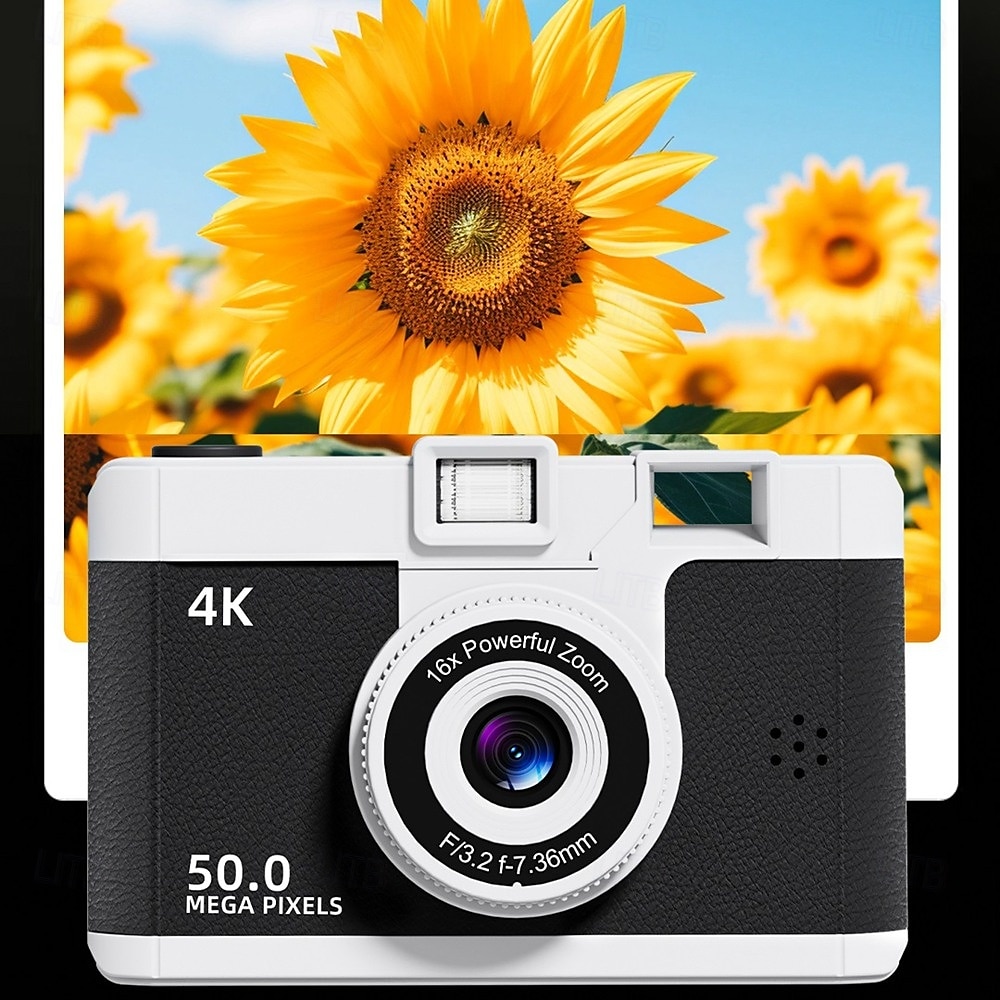 4k retro digitale camera vlogcamera wifi met 2,4 lcd hd-scherm 1080p 16x compacte digitale zoomcamera groothoek point-and-shootcamera 2025 - $43.99 –P9