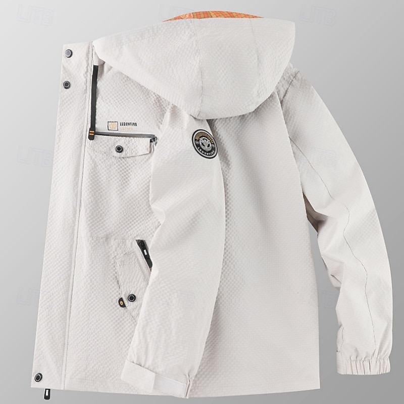 Men's Winter Coat Winter Jacket Sport Coat Hiking Jacket Outdoor Camping & Hiking Waterproof Windbreaker Zipper Pocket Fall Winter Solid Color Fashion Streetwear Hooded Regular Black White Navy Blue 2026 - $74.99 –P4
