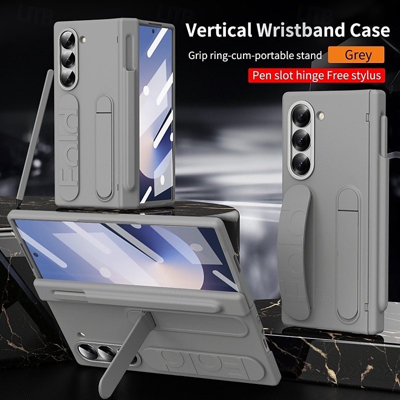 Чехол для телефона Samsung Galaxy Z Fold 6 с подставкой и защитой экрана защита всей поверхности ретро броня PC силикон 2025 - $45.99 –P1