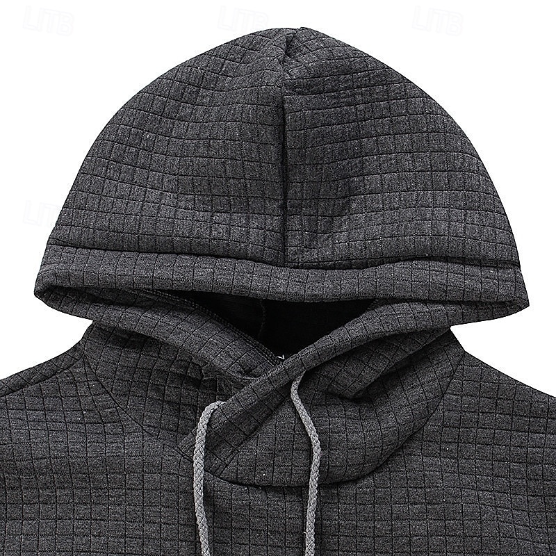 Pánské Kapuce Meruňková Černá Bílá Armádní zelená Rubínově červená Kapuce Bez vzoru Žakár Kapsy Rýhovaný S texturou Sporty a outdoor Denní Dovolená Polyester Šik ven Základní Na běžné nošení Jaro 2025 - $14.49 –P2