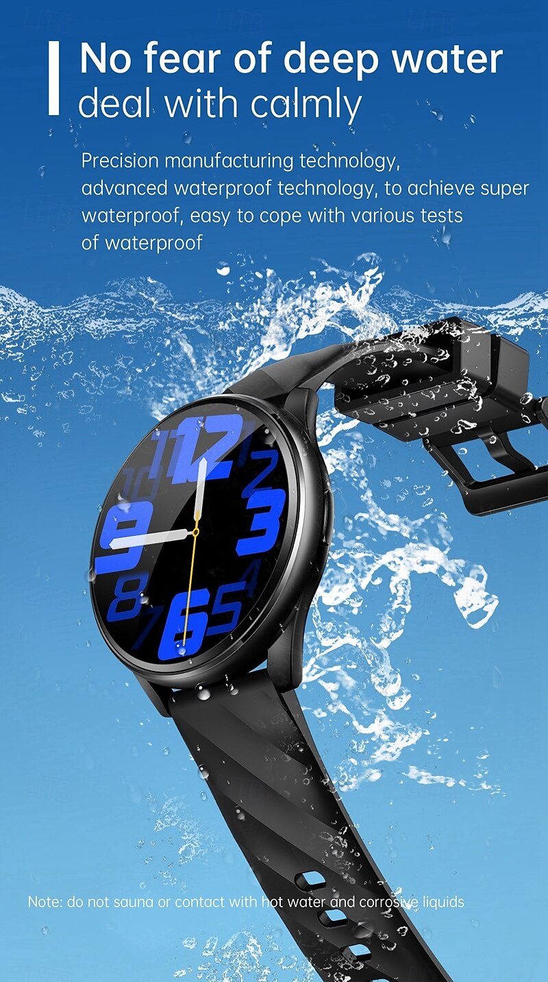 KT77 Smart Watch 1.46 inch Smartwatch Fitness Running Watch Bluetooth Pedometer Call Reminder Fitness Tracker Compatible with Android iOS Women Men Long Standby Hands-Free Calls Waterproof IP68 22mm 2025 - $49.99 –P9