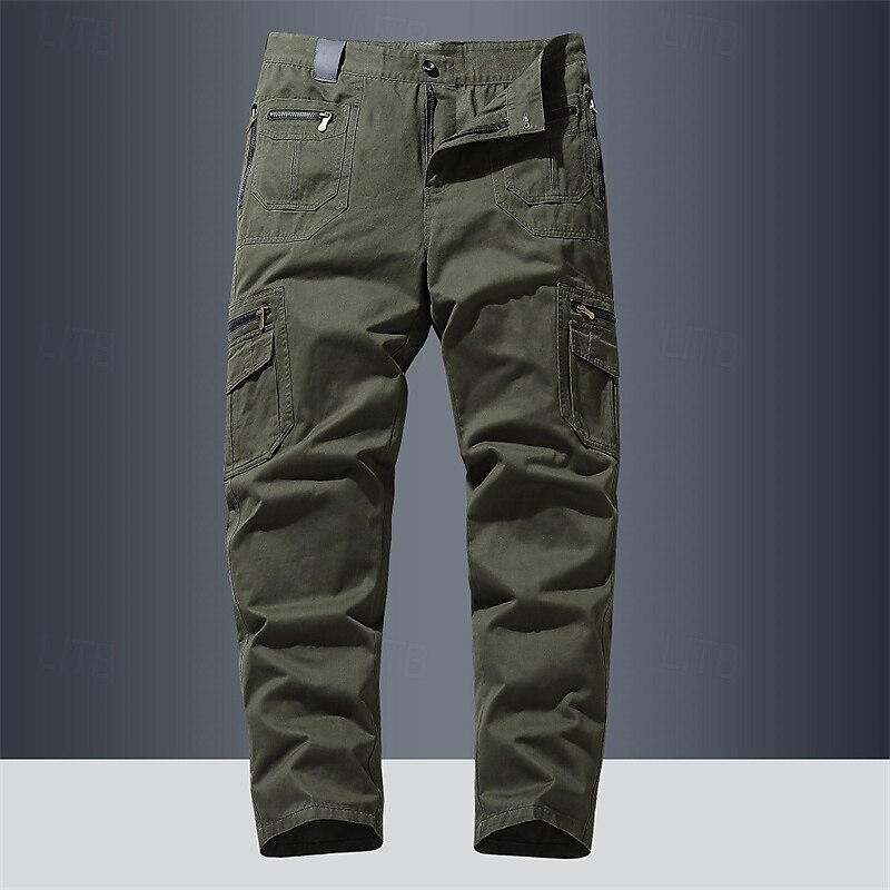 Per uomo Pantaloni cargo Pantaloni Bottoni Multi tasca Liscio Indossabile Esterno Giornaliero Campeggio e hiking Di tendenza Classico Nero Giallo del 2025 a $46.99 –P14