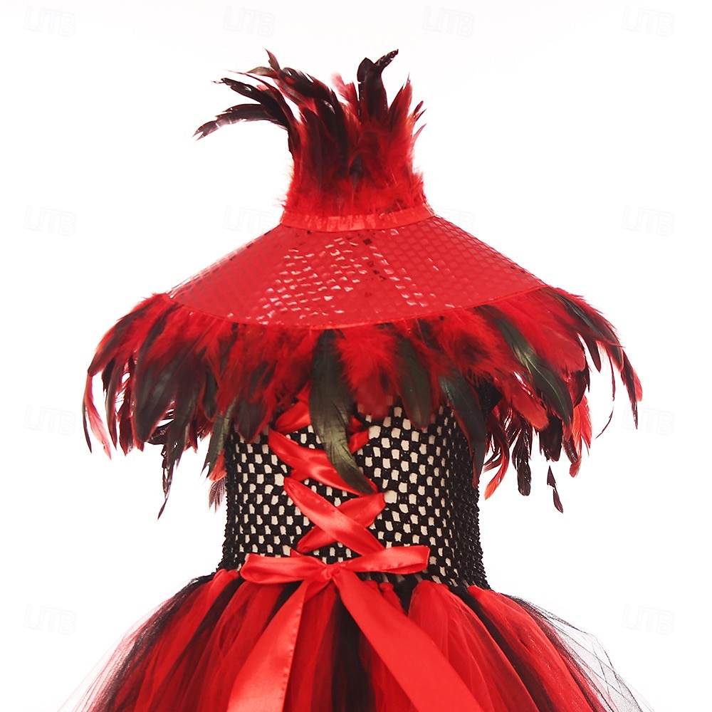Čerodějnice Upír Scarlet Witch Valpuržina noc Úbory Fancy kostým Dětské Dívčí Výkon Párty Karneval Jednoduchý karnevalový kostým 2025 - $43.99 –P11