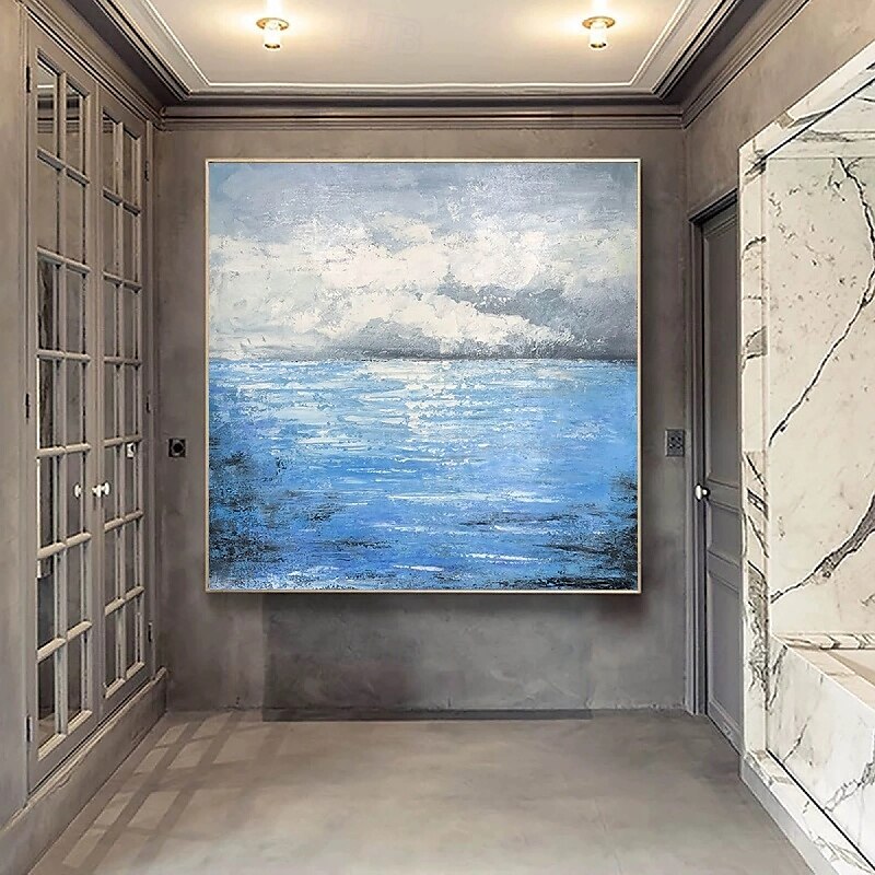 peinture à l'huile de paysage marin faite à la main art mural peint à la main mer abstraite moderne peintures de paysage marin abstrait sur toile océan acrylique art mural océan beaux-arts océan sans de 2025 ? $108.99 –P1