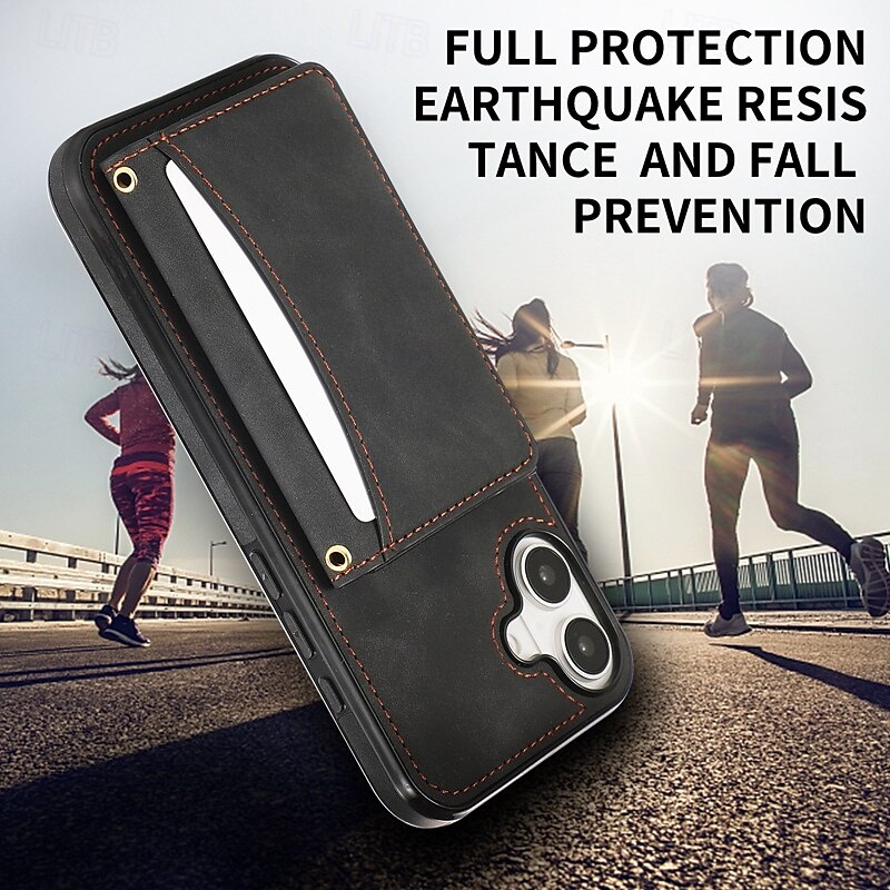 telefono Custodia Per iPhone 16 Pro Max Plus iPhone 15 Pro Max Plus iPhone 14 13 12 11 Pro Max Plus Mini SE Per retro Con supporto Slot per schede Resistente agli urti Retrò TPU pelle sintetica del 2025 a $18.99 –P6