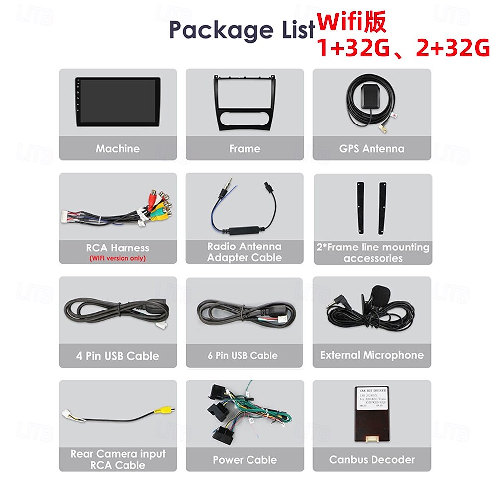 Car Radio Multimedia Player For 2004 - 2011 Mercedes Benz W203 W209 Android 9 inch Car Radio Multimedia Player GPS Navigation DSP Bluetooth HD Screen 2025 - $134.99 –P10