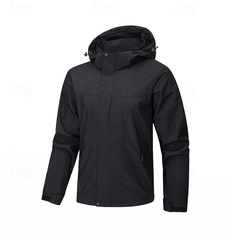 Homens Mulheres Jaqueta de Trilha Inverno Ao ar livre Bloco de cor Prova-de-Água A Prova de Vento Zíper Frontal Jaqueta leve Zip Completo Campismo / Escursão / Espeleologismo Preto Rosa claro Camelo de 2025 por $38.99 –P10