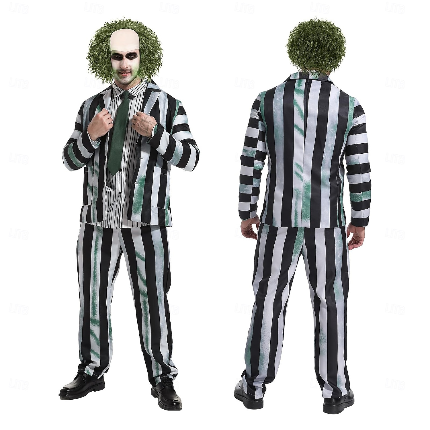 Beetlejuice 2 Horrorfilm Käfersaft Anzüge & Blazer Erwachsene Herren Cosplay-Kostüm Party / Abend Karneval Einfaches Karnevalskostüm 2025 - $88.99 –P14