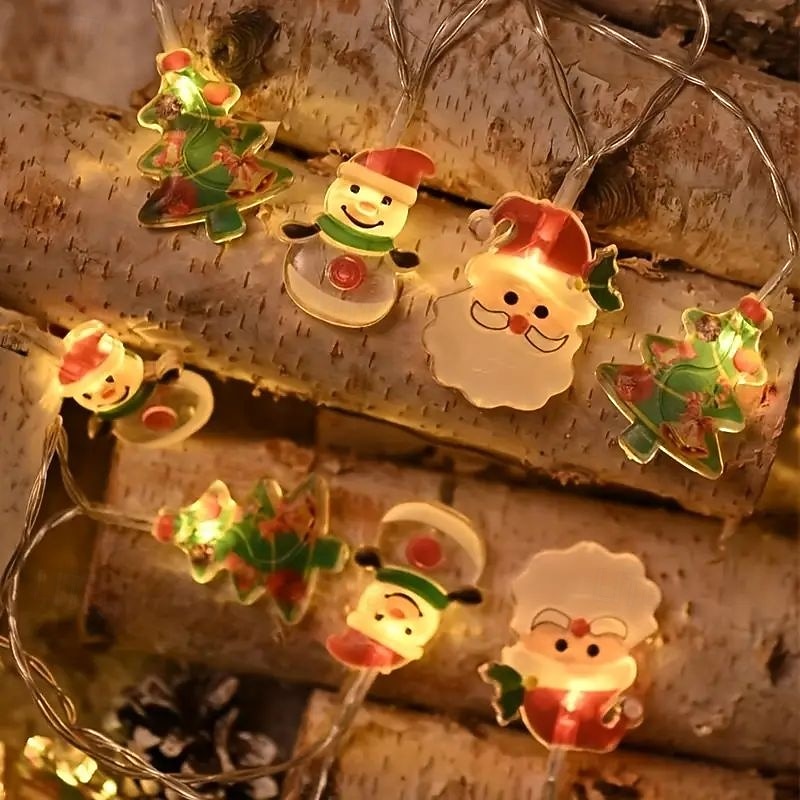 Vánoční LED řetězová světla 10/20 LED Vánoční sněhulák dekorace stromečku voděodolná girlanda světla USB/bateriově napájená sváteční nový rok vánoční výzdoba pro domácnost ložnice na párty svatební 2025 - $6.99 –P13