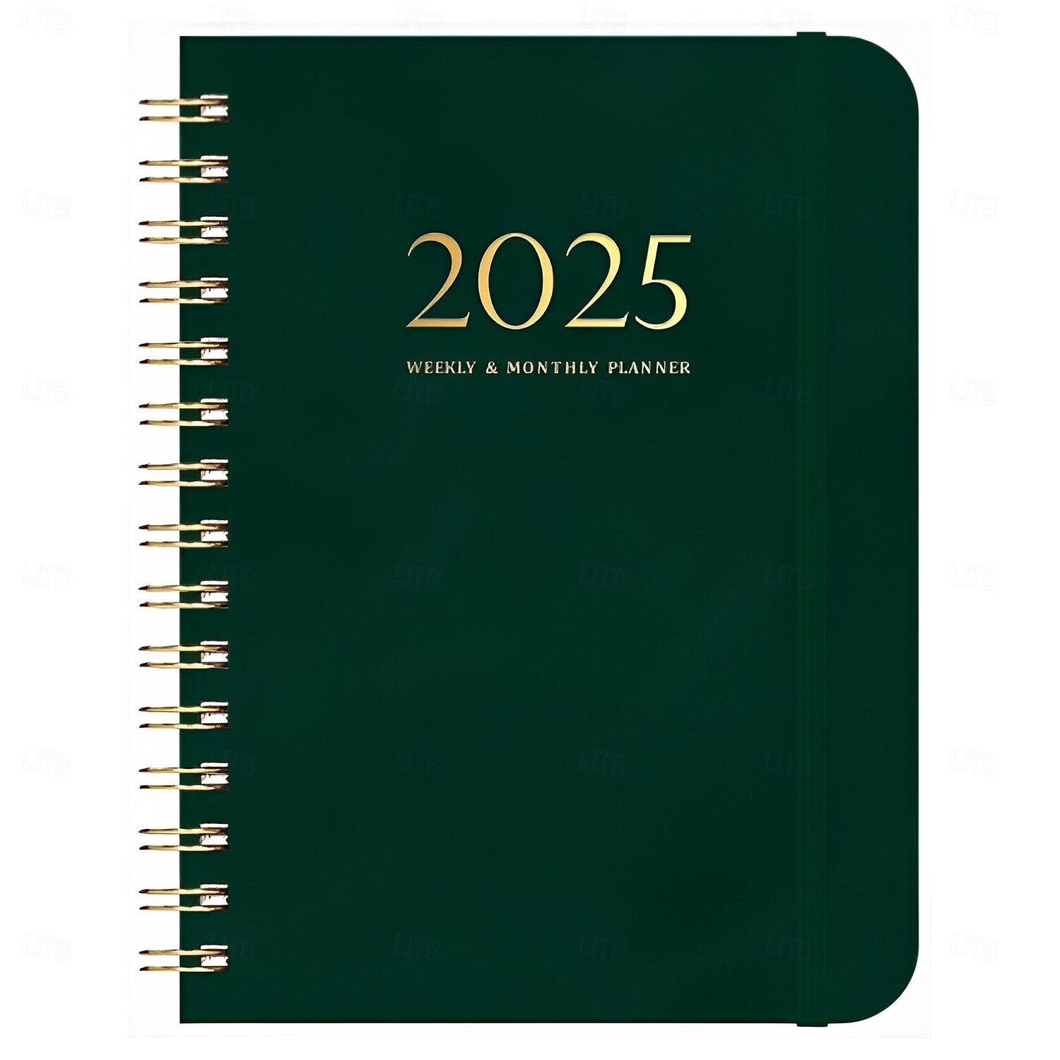 2025 PU-Leder-Kalenderplaner-Notizbuch A5 mit losem Blatt, Wochenplaner, Gummiband-Notizbuch 2025 - $21.99 –P9