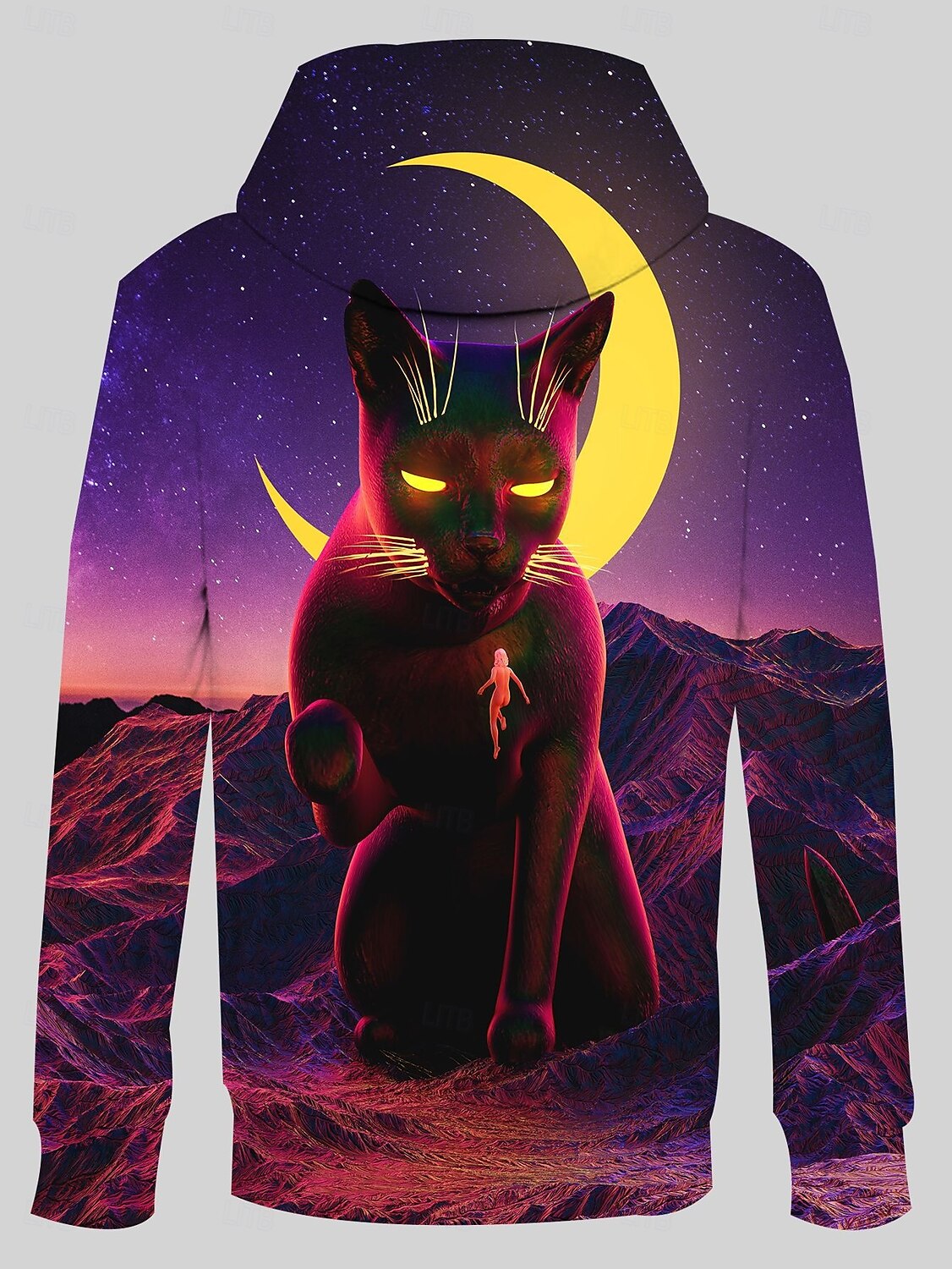 Gato Moletom Pullover dia das Bruxas 3D Bolso frontal Arte Gráfica Para Casal Homens Mulheres Adulto Dia Das Bruxas Carnaval Baile de Máscaras Impressão 3D Festa Casual / Diário de 2025 por $29.99 –P4