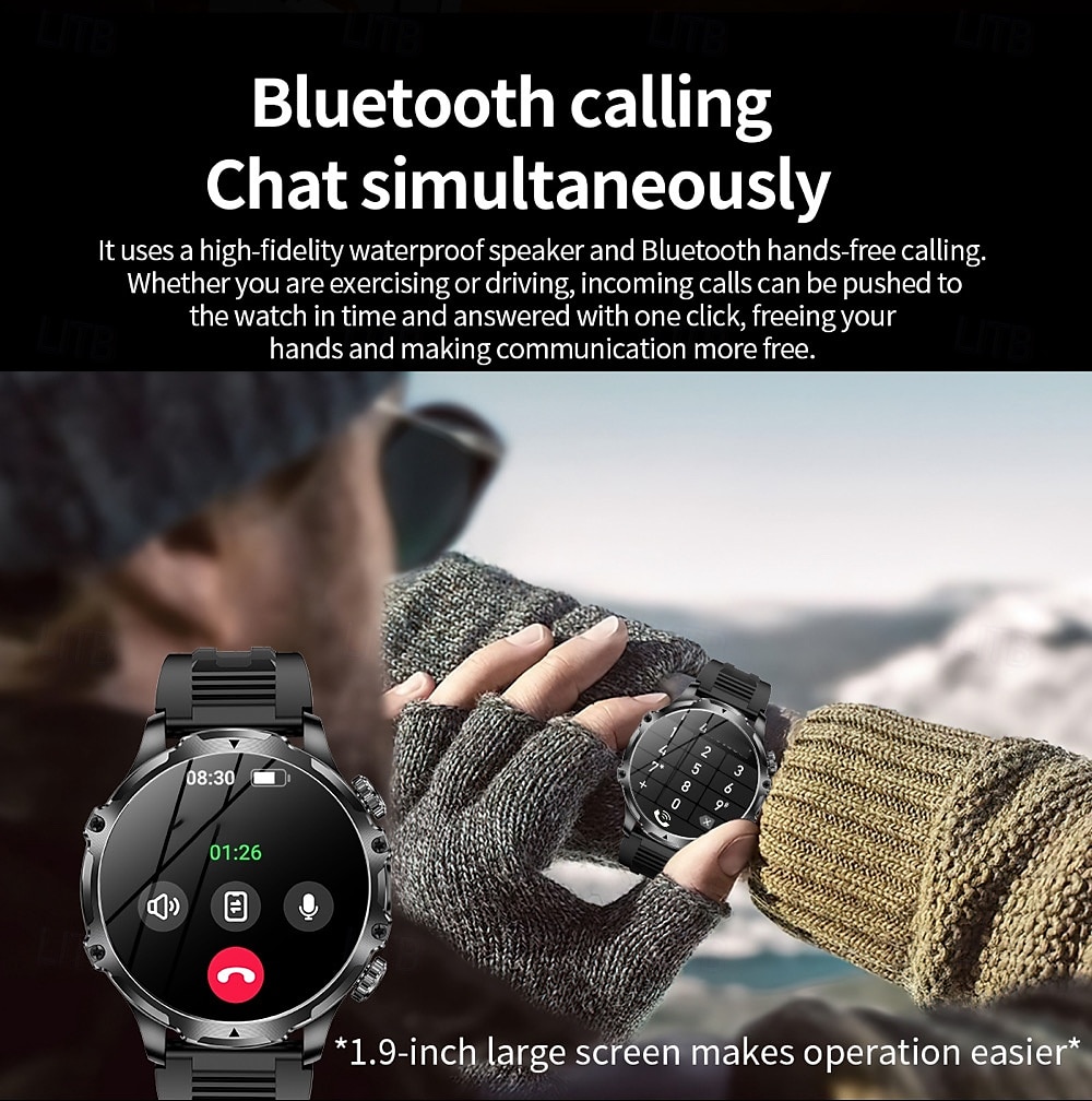 696 AK75 Smart Watch 1.85 inch Smart Band Fitness Bracelet Bluetooth Pedometer Call Reminder Sleep Tracker Compatible with Android iOS Men Hands-Free Calls Message Reminder Step Tracker IPX-0 52mm 2025 - $62.99 –P10