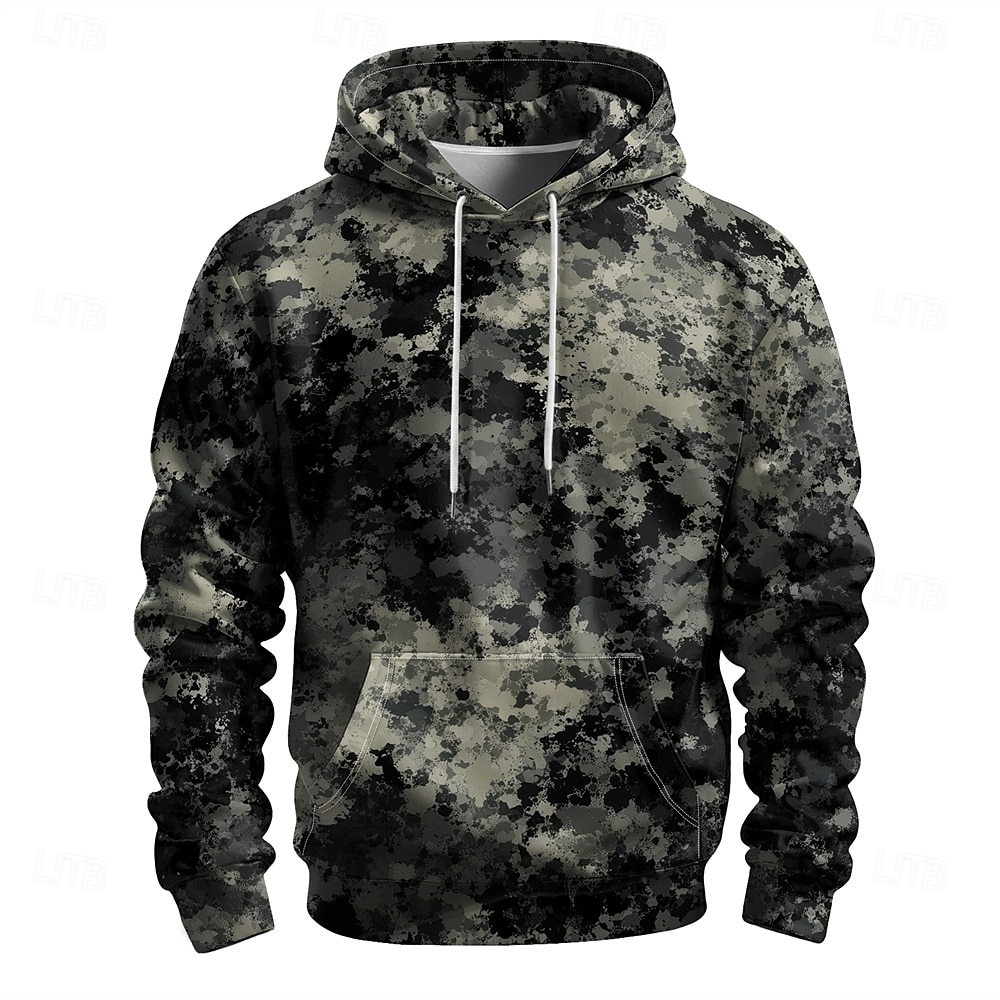 Homens Gráfico camuflagem Moletom Moletons Férias Diário Manga Longa Com Capuz Férias Esportes Para Noite Camuflado Estampado Inverno Primavera & Outono Designer de 2025 por $36.99 –P1