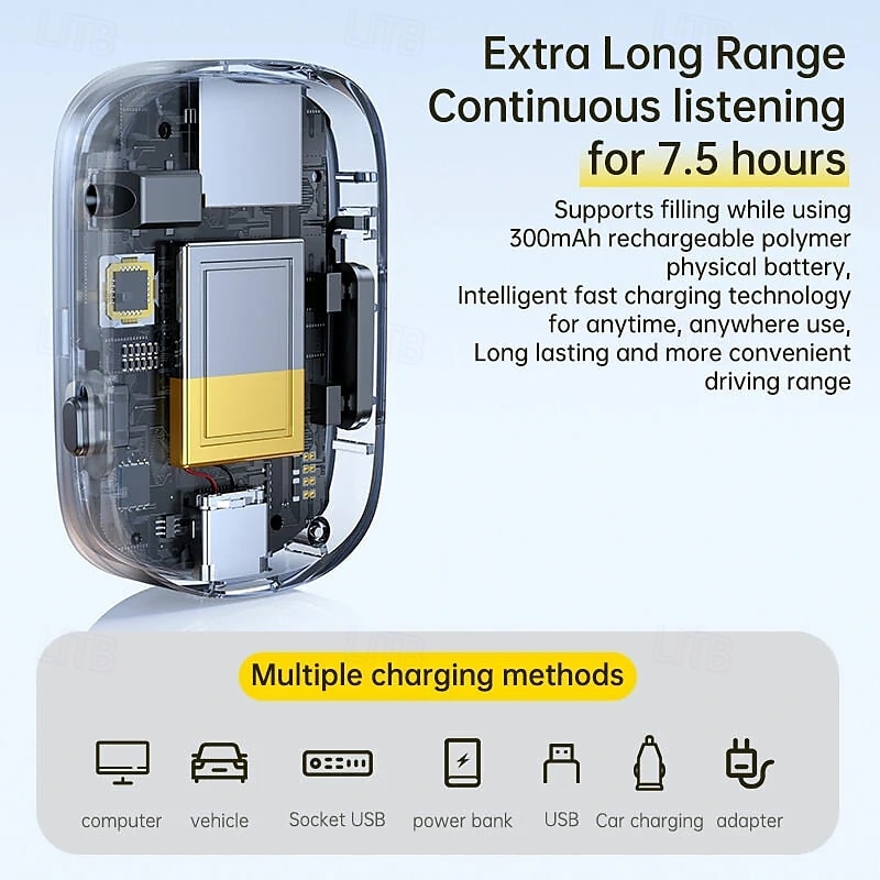 2-in-1-Bluetooth-Adapter, Empfänger, Sender mit HD-Display, Audio-Adapter, Bluetooth 5.3-Empfänger fürs Auto mit LED-Display, AUX-Bluetooth 2025 - $24.99 –P4