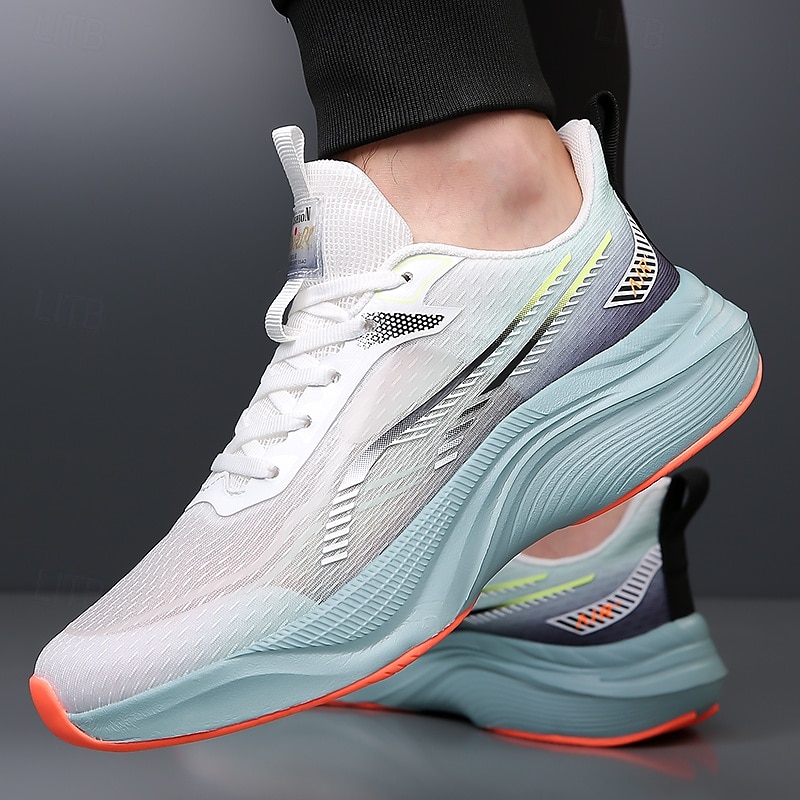 Men's Lightweight Breathable White Running Sneakers – Cushioning Athletic Shoes for Outdoor Sports and Fitness 2025 - $46.99 –P4