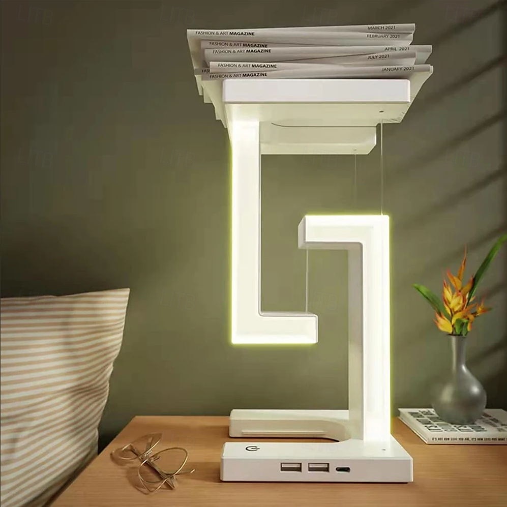 Antigravity Levitating Desk Lamp with Wireless Charging Floating LED Night Light Beside Table Lamp for Bedroom Decor Drop Ship 2025 - $53.99 –P2